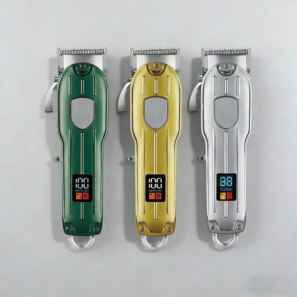 Professioneller Elektrischer Haarschneider & Trimmer mit Titan-Klinge und Digitalanzeige
