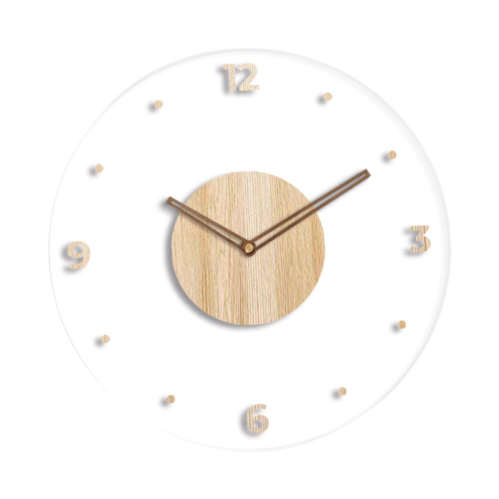 Decorative Acrylic Wall Clock Silent Analog Round Design Wall Clock for Modern Bedroom Kitchen Office