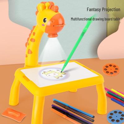 Kids Smart Projector Drawing Board: Little Deer Toddler Doodle Table for Early Education