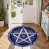 Magic Pentagram Round Floor Mat Perfect for Study Room Balcony Bedrooms Dormitory Antislip Round Carpet Decorate Offices Gift for Festivals