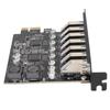 7 Port PCIE Expansion Card 7 Ports USB 3.2 GEN1 5Gbps High Speed Transmission Stable Power USB 3.2 GEN1 Front Expansion