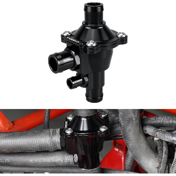 NICECNC Aluminum Detachable Thermostats Upgraded Compatible with Can Am Trail 1000 / 800R, Traxter T HD8 HD10, Maverick X3 Turbo 2018, Black
