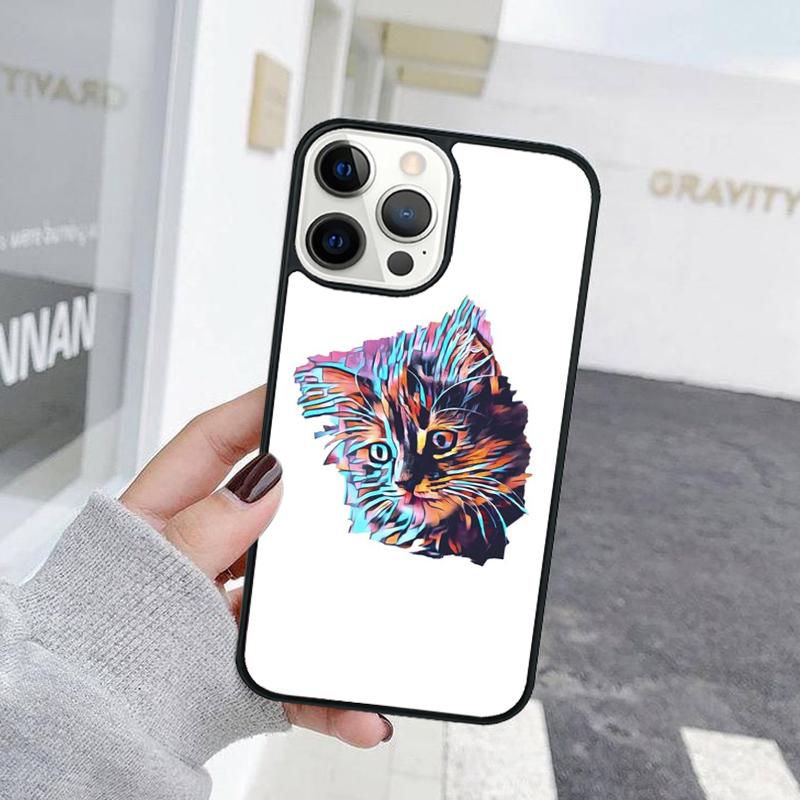 Creative Cute Pet Cat Animal Phone Case For iPhone 17 Air 15 16 Cover  11 13 14 Pro Max 12 Plus Max Fundas