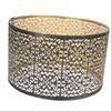 Metal Lampshade E14 E27 Iron Hollow Out Modern Decorative Cylinder Lamp Shade for Table Wall Ceiling Lamp Black and Gold