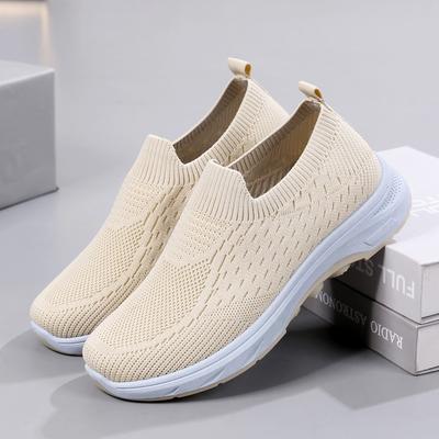 Chaussures de sport pour femmes printemps maille tissée volante respirantes chaussures décontractées mode femme respirantes et confortables