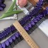 Bordure en Dentelle Plissée Double Couche Premium Ruban de Soie pour Accessoires de Vêtement DIY