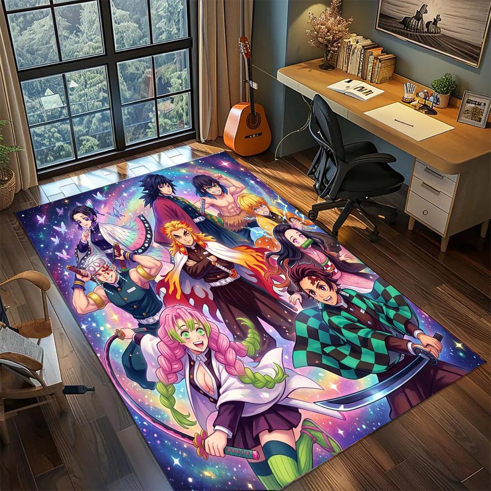 Demon Slayer Tanjiro Washable Large Area Floor Mat Non Slip Rug Carpet Gamer Bedroom Home Decoration.-TING