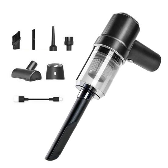 

Беспроводной автомобильный пылесос, мощный всасывающий пылесос 8000PA, портативный беспроводной ручной выдувной пылесос чёрный