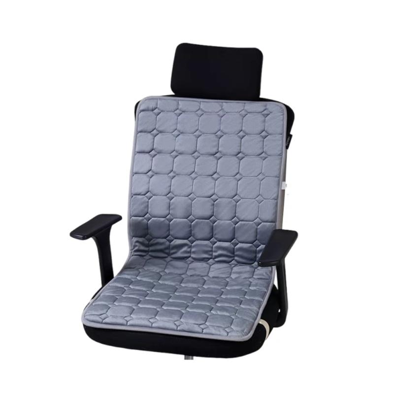 Office Home Heating Chair Pad With Backrest 9 Modifiable Warmth Configuration Clock серый 3780₽