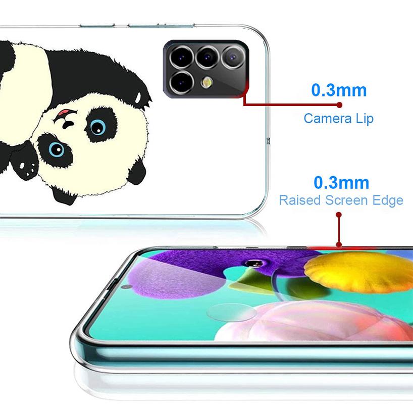 Cartoon Cute Panda Bear Phnoe Case for Samsung Galaxy A17 A37 A57 A16 A26 A36 A56 A15 A14 A13 A55 A54 A53 A35 A34 A33 A25 A24 A2