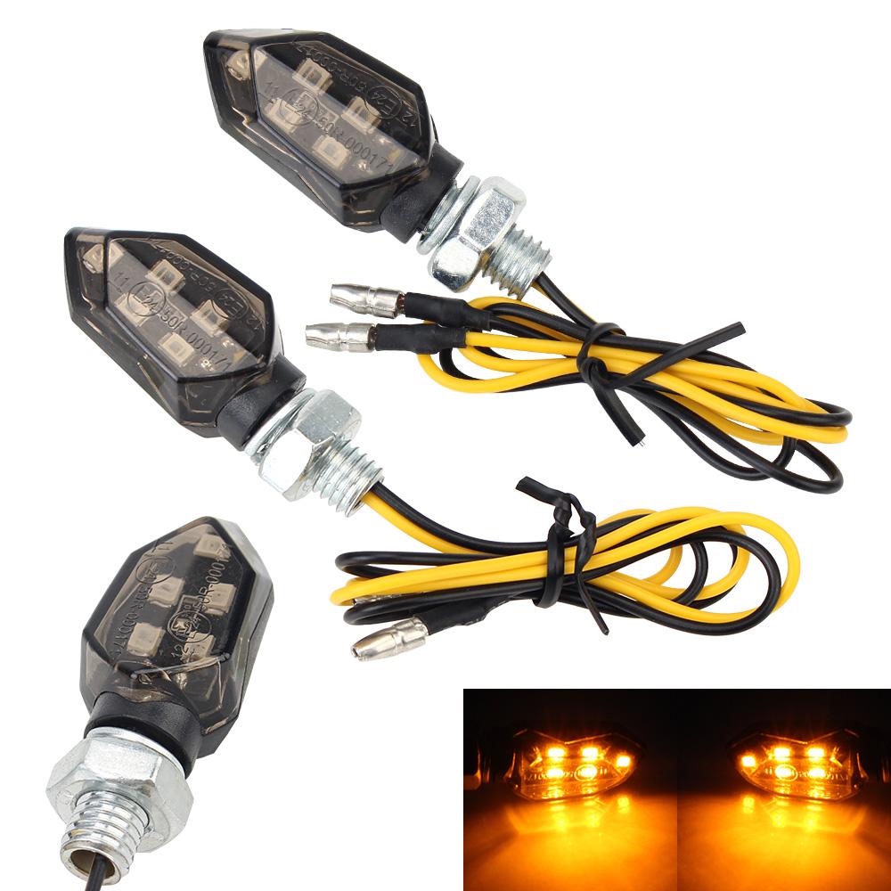 Universal Led Motorbike Lampe LED Indicators Light Amber Blinker Super Bright Motorcycle 2pcs Mini LED Turn Signal Light