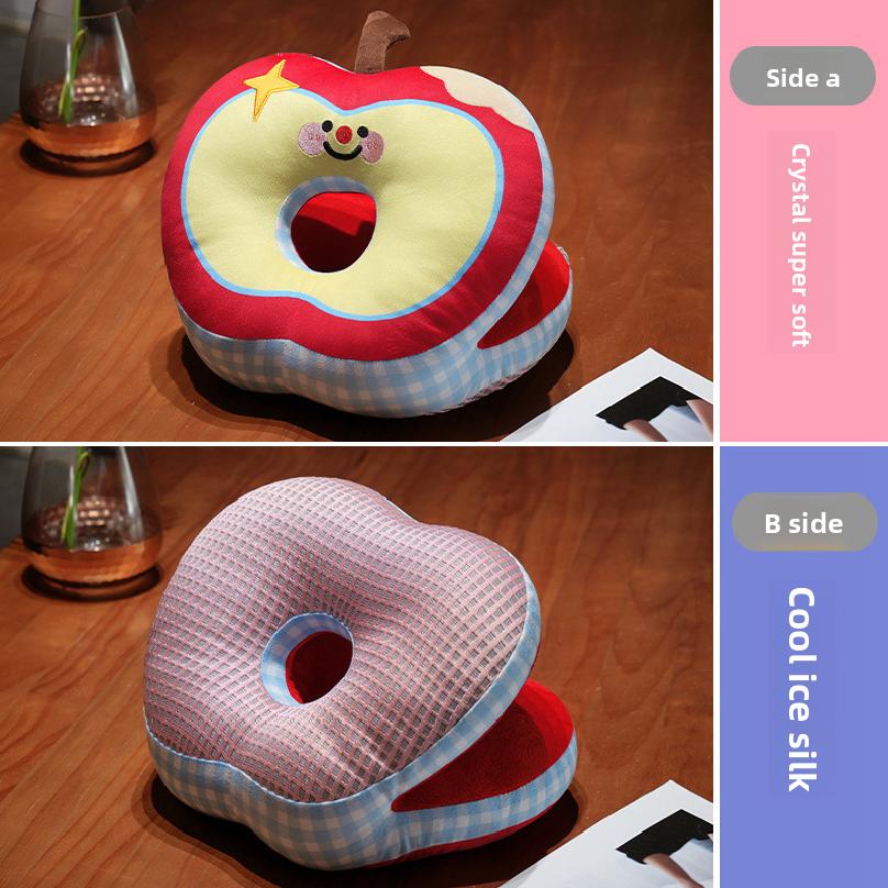

Ice Silk Pillow U-aped Student Office Nap Pillow Cute Cartoon Design Non-Foldable PP Cotton Filled Hand-Anti-Prure Waable