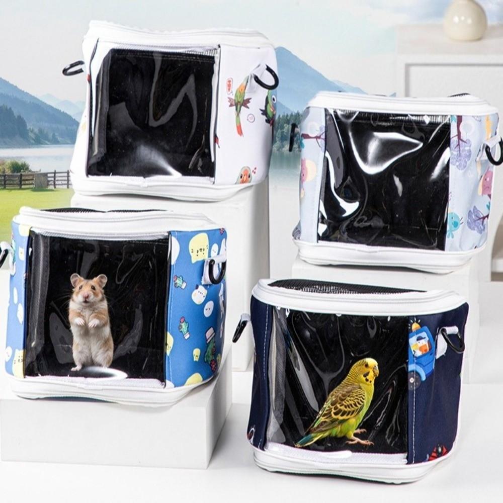 Detachable Portable Pet Bag Large Space Pet Outdoor Bag Cartoon Bird Travel Bag  Small Animal