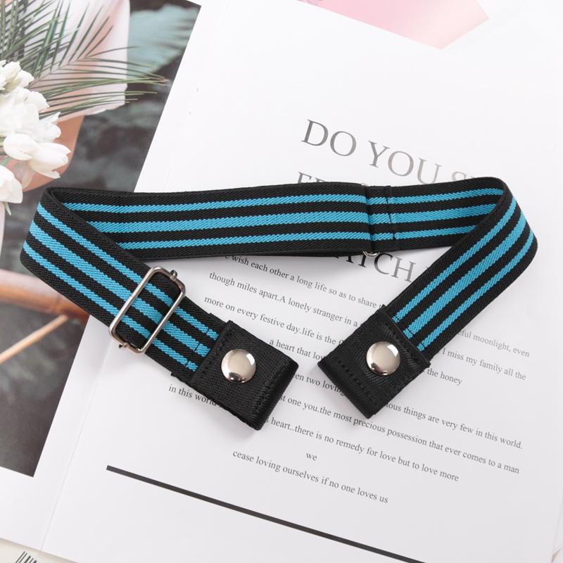 Elastic Belt Without Buckle Canvas Women Buckle Free Belt Ladies Jeans Pants Waist Lazy Belt Stretch No Buckle Invisible Belt