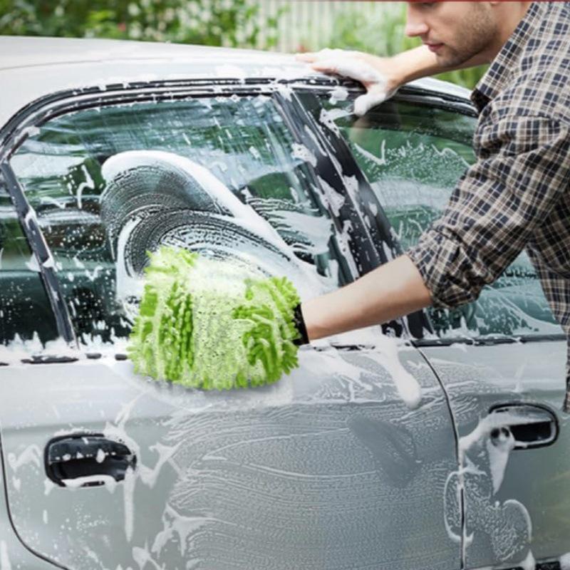 Microfiber Chenille Car Wash Mitt - Anti-Scratch Cleaning & Drying