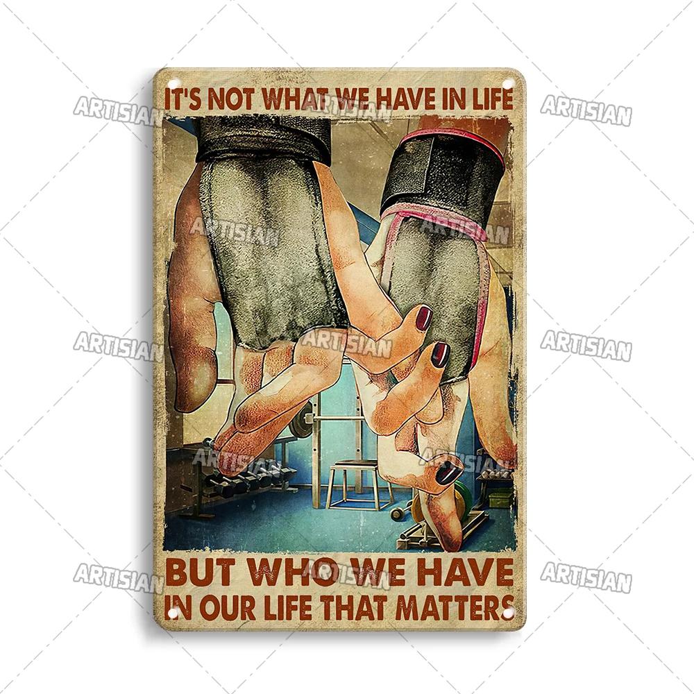 ARTISIAN Weathered Gym Club Metal Tin Sign Vintage Decorative Plate Rusty Sport Metal Poster Man Cave Club Studio Wall Decor