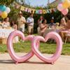 2/3/4/6 Pack of Heart-Shaped Aluminum Foil Balloons, 40inch Hollow Heart Balloons, Suitable for Valentine's Day, Birthday Parties, Weddi