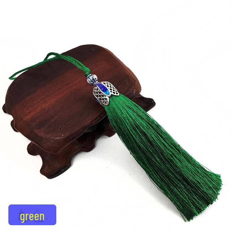 Cloisonné Blue Tassel Crown & Bookmark Accessory