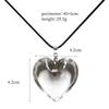 Creative Simple Transparent Heart-shaped Pendant Black Wax Thread Necklace for Women Men Friend Personality Trendy Jewelry Gifts