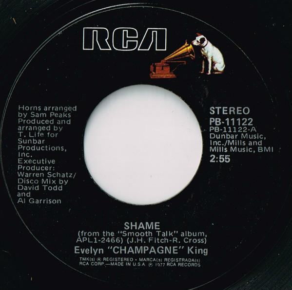 

7-дюймовая пластинка EVELYN KING Shame PB11122 RCA 1977 США SoulFunk Б/у