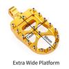 Hopider CNC Breite Fußrasten 360° Drehung MX Chopper Bobber Stil Harley Dyna Sportster Fat Boy Iron 883, Gold