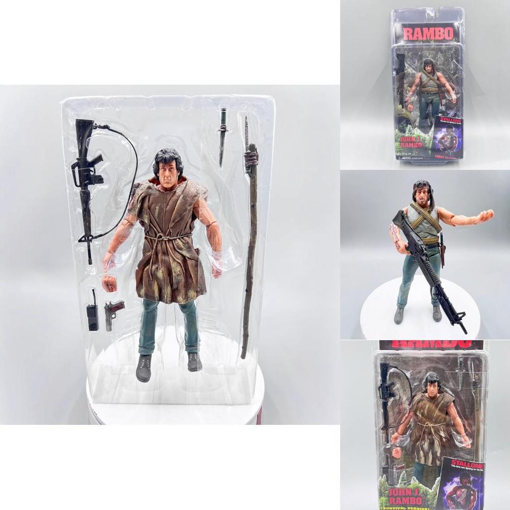 Action figure di Stallone tratta da First Blood, realizzata in PVC per collezionisti e fan.