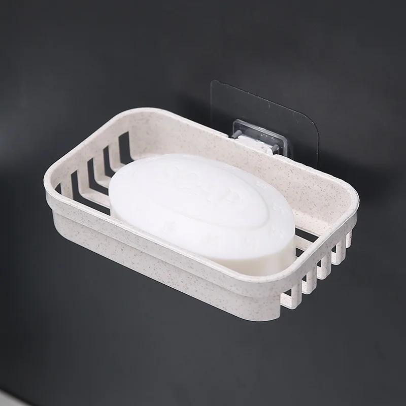 Creative Drain Rack Wall Hanging Multifunctional Soap Box High Quality PP Soap Rack Soap Container Punch-free Athroom Rack