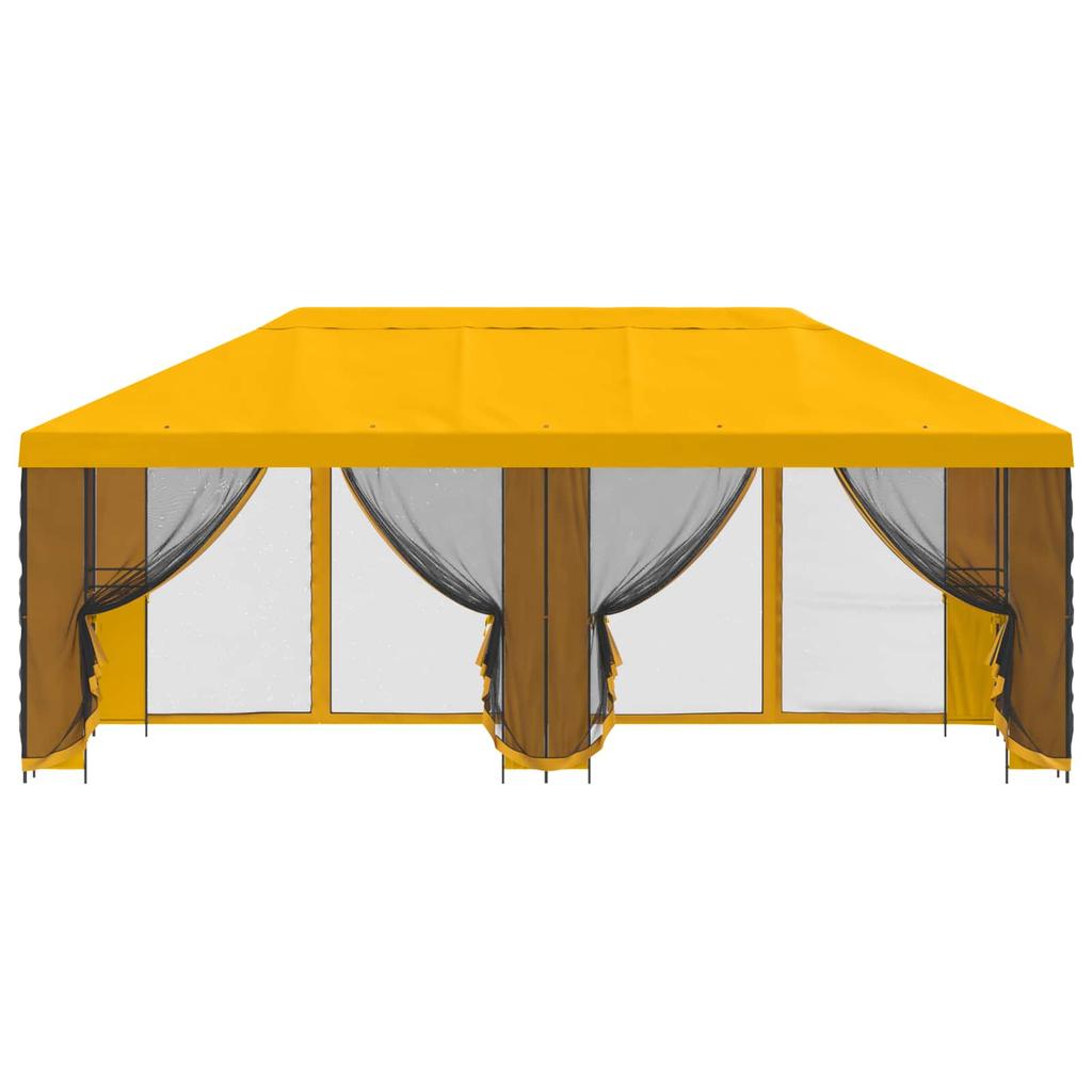 Garden Gazebo with Side Walls 6 x 3 m Yellow