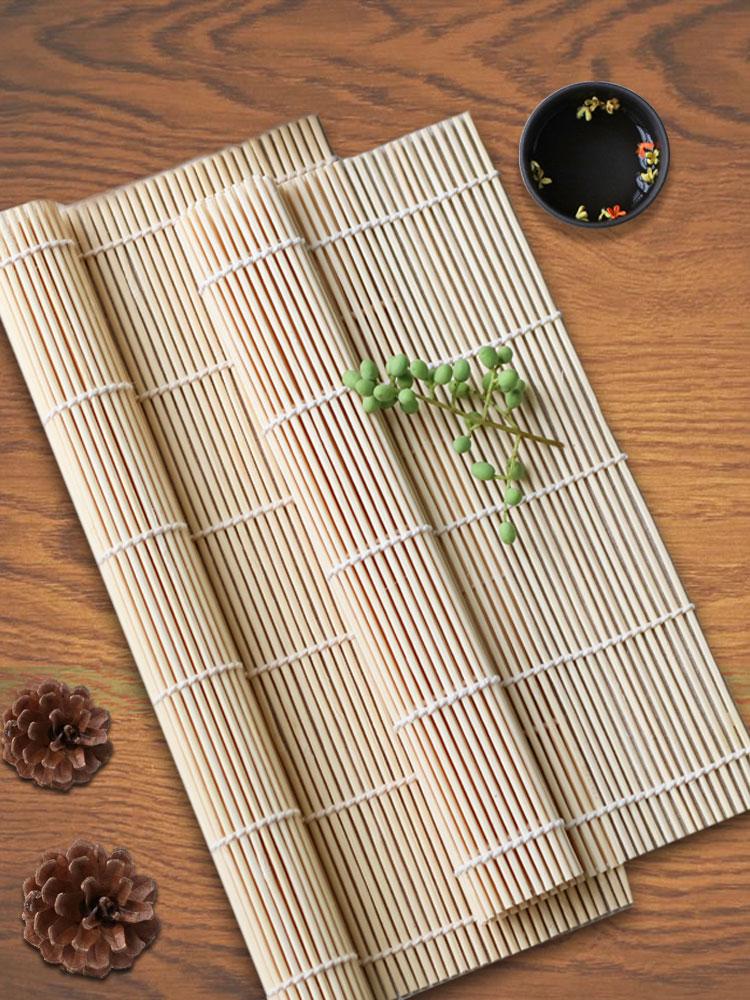 Natural Bamboo Sushi Rolling Mat and Curtain Set
