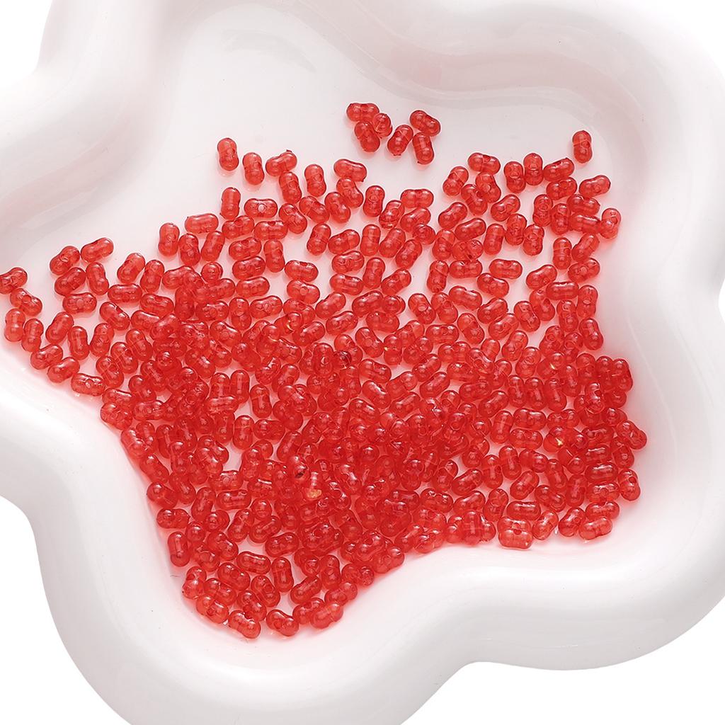 Handmade Beads 3x6mm Acrylic Solid Color Transparent Peanut Beads Loose Beads Hand String Beads Handmade Diy Accessories Jewelry Key Chain Bracelet