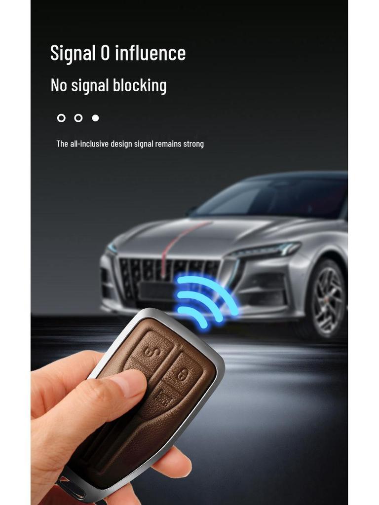 Luxury Key Cover for Hongqi HS5, HS7, H9, H5 - Premium Men's Car Key Shell