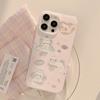 Cute Cartoon Cat Phone Case for iPhone 17 16 15 14 13 Pro Max, Kawaii Kitten Shockproof Cover, Aesthetic Pink Protective Case for Girls