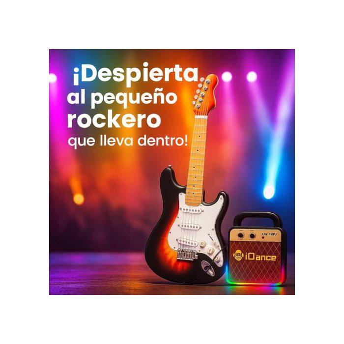 Guitare électrique enfant - iDance - 4 modes de guitare - 8 boutons de touche - 56 boucles musicales