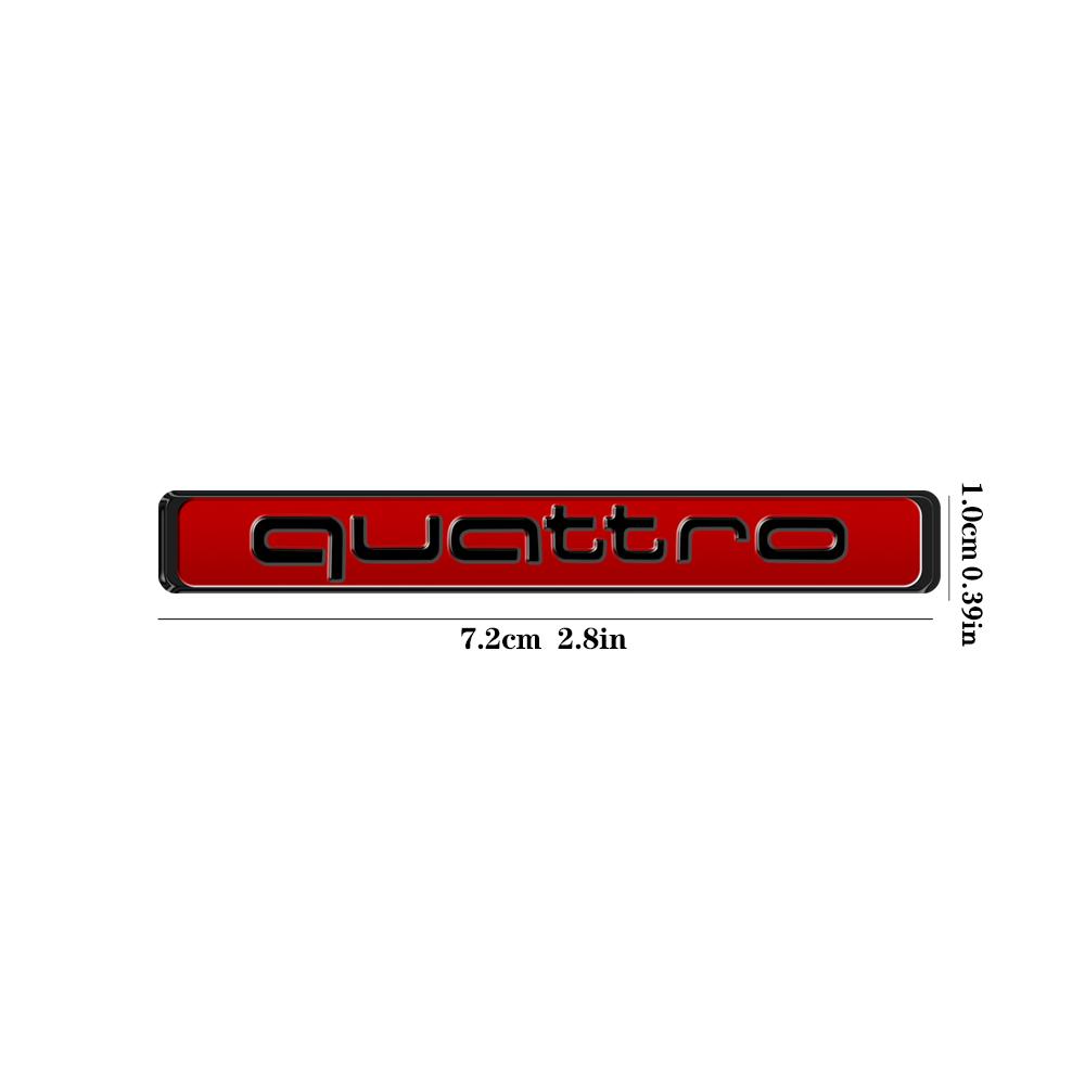 Car Styling Quattro Letter Logo Side Body Fender Trunk Sticker Decor For q2 A7 S1 B8 8P A3 A6 C7 Q7 Q5 Q3 Q2 Q1 Q2L A4 A5 A6L