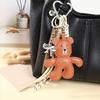 Faux Leather Bear Mini Backpack Hanging Handbag Pendant Bag Pendant Bags Accessories