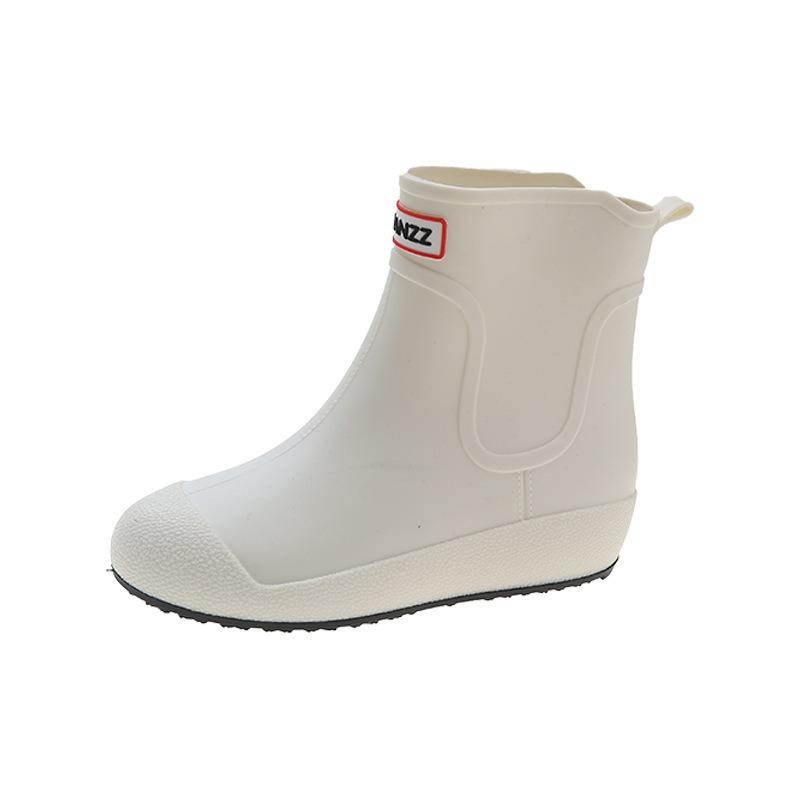 Fashion white rain shoes women's tall water shoes kitchen food factory work boots aquaculture waterproof rain boots