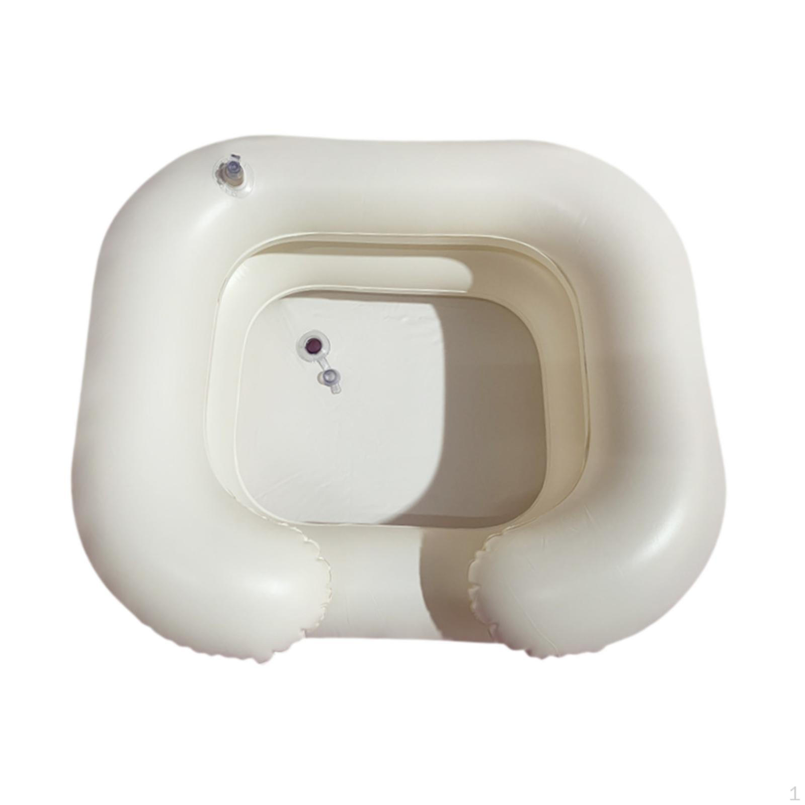 

Hair Washing Tray Inflatable Shampoo Basin for Home Use, Ideal Kids And Elderly білий