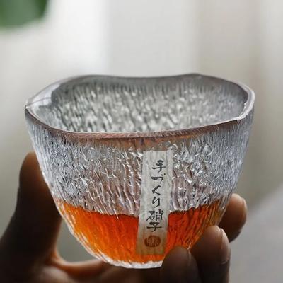 Tasse à thé en verre résistant à la chaleur Tasse Goutte de Pluie Verre Transparent Boire Service à Thé Japonais Kung Fu Verre à Vin