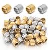 5-10pcs Stainless Steel Big Hole Beads Cylindrical Texture Loose Spacer Beads For Jewelry Making DIY Necklace Bracelets Supplies