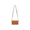 MCM Tracy Messenger Bag Features a Retro-print Flap Design Crafted from Canvas and Leather Medium Size Women's Style Brown-Cognac