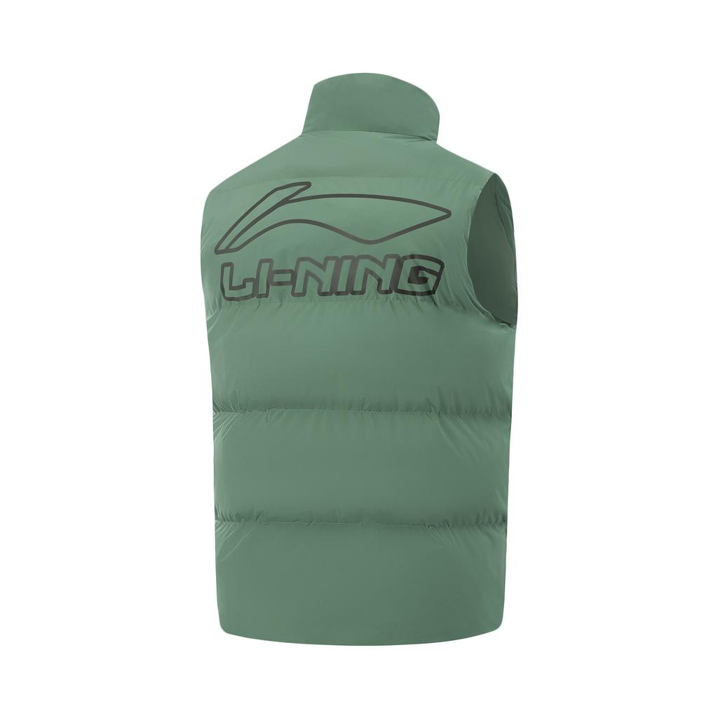 Li Ning CBA Series Stojáček Logo Písmeno Zip Zimní Vesta Pánská vesta AMMV005-5