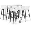 Day and Night - Day and Night High Table and Bar Stools 7 Pieces White