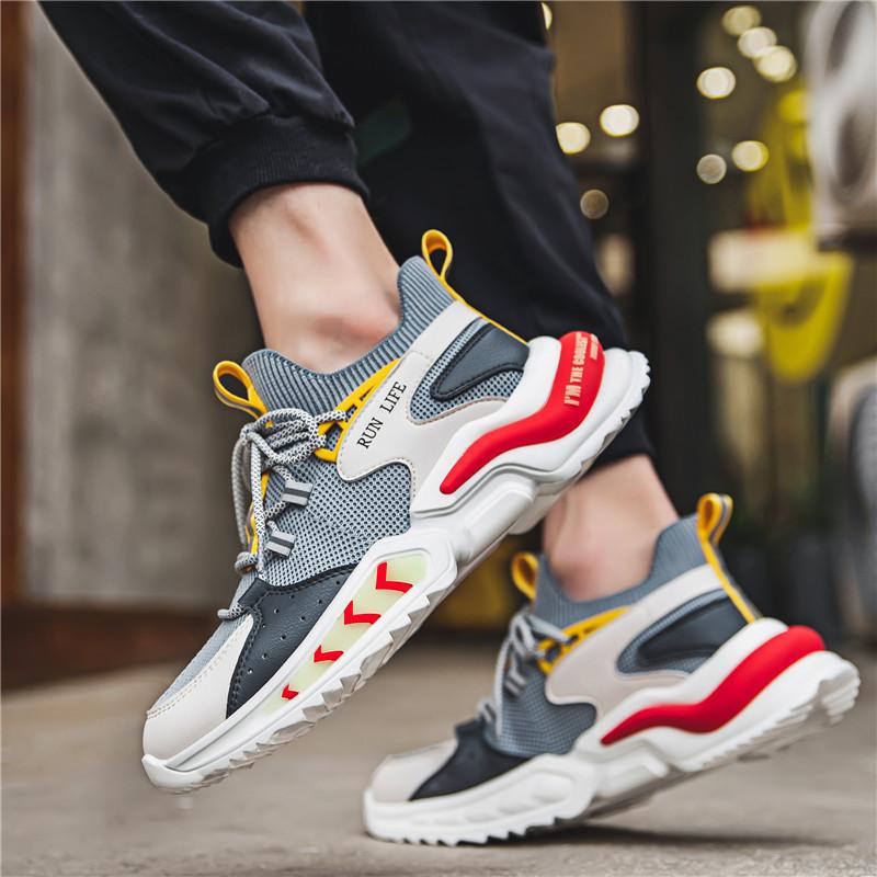 Men's Sports Running Tennis Shoes Breathable Fashion Non-slip Sneakers Walking Style Shoes