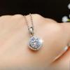 Fashion Luxury Trendy Classic 1ct Moissanite Irregular Sqaure Necklace for Charm Women 925 Silver Party Jewelry Gift