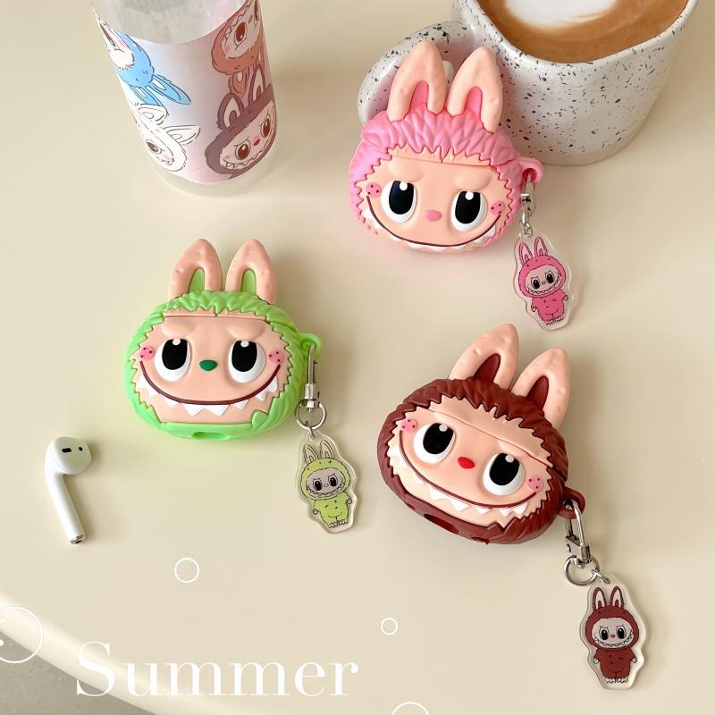 3D Příšera Pro Pouzdro Airpods 4 Pro Apple Airpods 1 2 3 Pro 2 Pouzdro na Sluchátka Roztomilý Kryt na Bezdrátové Nabíjení Sluchátek Kreslený