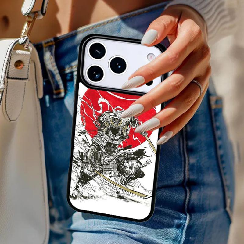Japanisches Bushido Samurai Handyhülle Für iPhone 17 Air 14 15 13 12 Max Hülle Für Apple 14 15 16 16e 11 Pro Max Plus