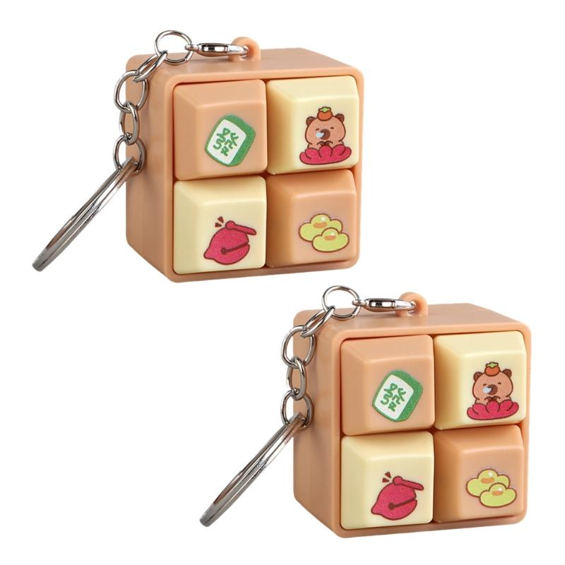 Mini 4x4cm ABS Plastic Fidgets Clickers Cats Design Stress Reliever For Focused And Anxiety Relief