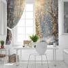 Christmas Snow Scenery Snowflakes Trees Deer Blackout Curtains For Living Room Bedroom Window Treatment Blinds Drapes