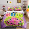 Purple Nirvana Smile Bedding Set Bedding Duvet Cover Set Duvet Cover Pillowcases (1 * Duvet Cover 2 * Pillowcases, without duvet insert)