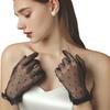 Lace Bridal Gloves with Dot Pattern Easy to Wear Handwear Sheer Gloves for Various Occasion Wedding Ceremony